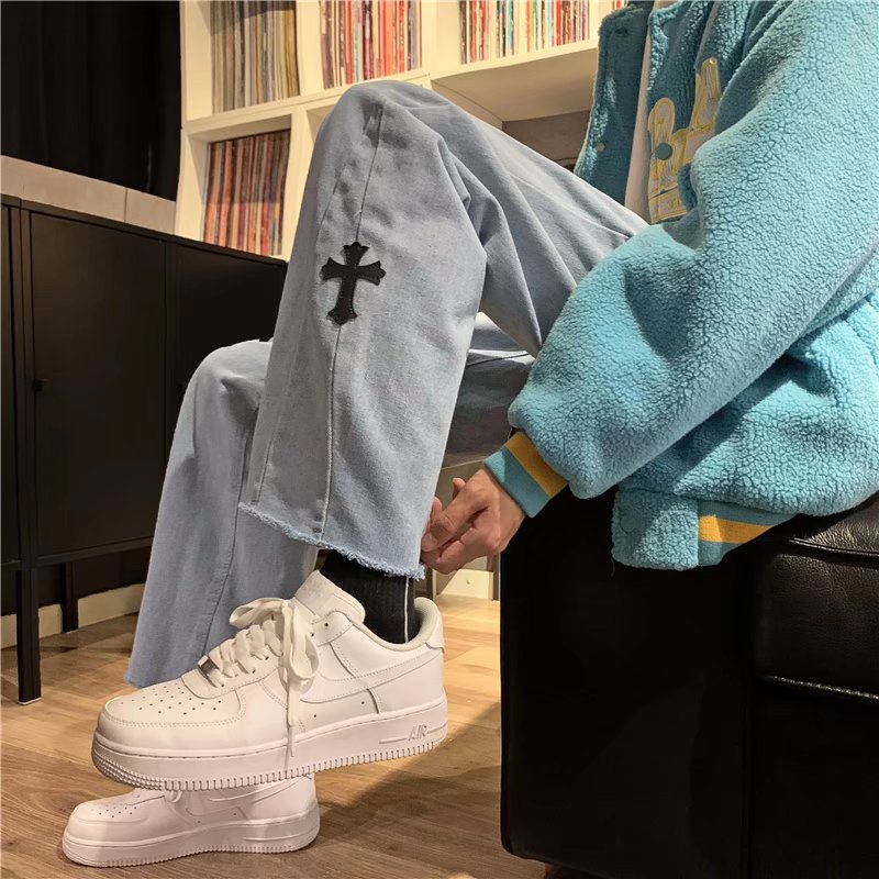 Quần jean ống rộng phong cách Hàn Quốc dành cho nam