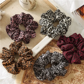 🐯Chun cột tóc scrunchie da báo,scrunchies đốm