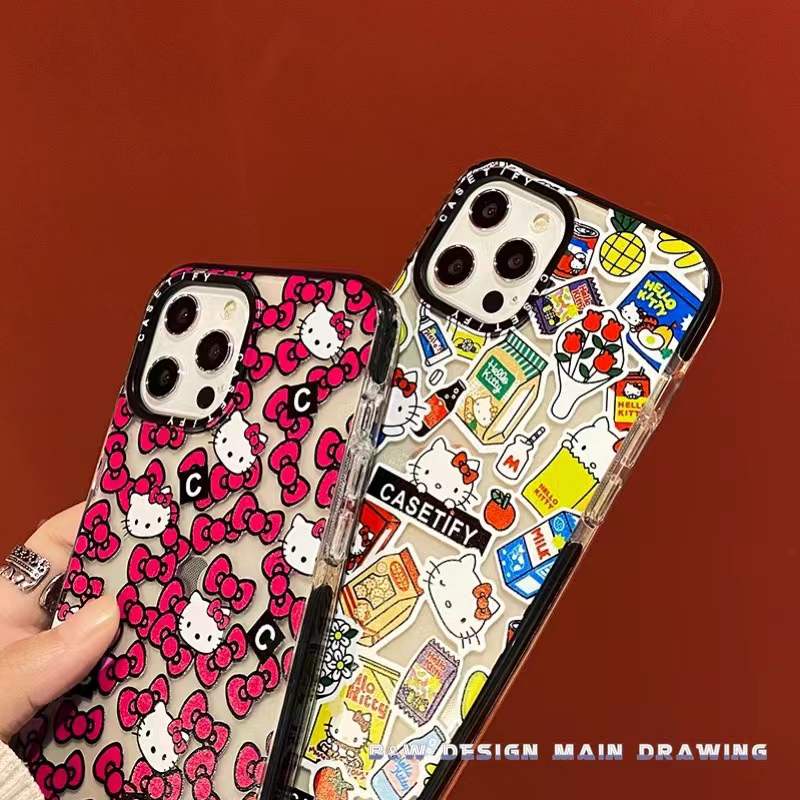 Ốp điện thoại dẻo trong suốt in hình Hello Kitty thích hợp cho IPHONE 13 12 11 PRO MAX MINI XR X XS MAX 6 6S 7 8 PLUS