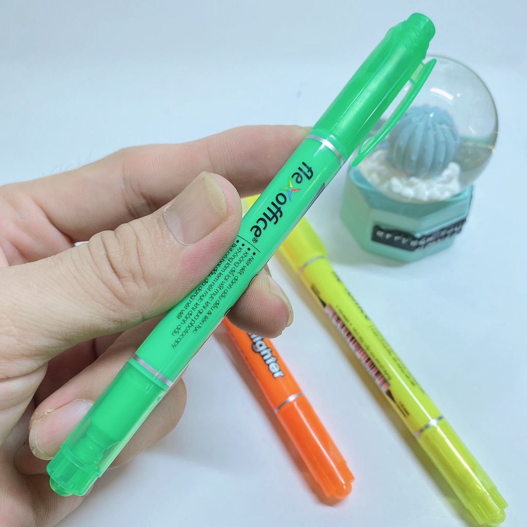Bút Highlight Flexoffice dạ quang, bút đánh dấu ghi nhớ dòng nhiều màu bắt mắt.