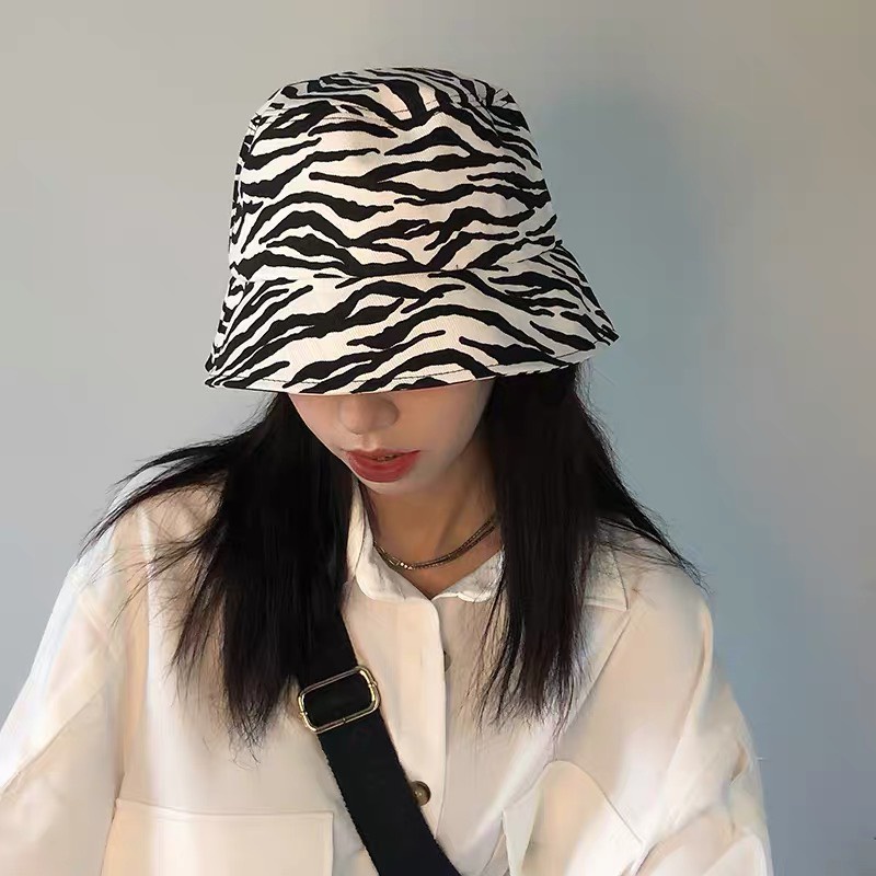 Mũ Bucket LUHAZO ngựa vằn Bò Sữa Siêu vành tròn hoạ tiết phong cách Ulzzang unisex cho nam và nữ