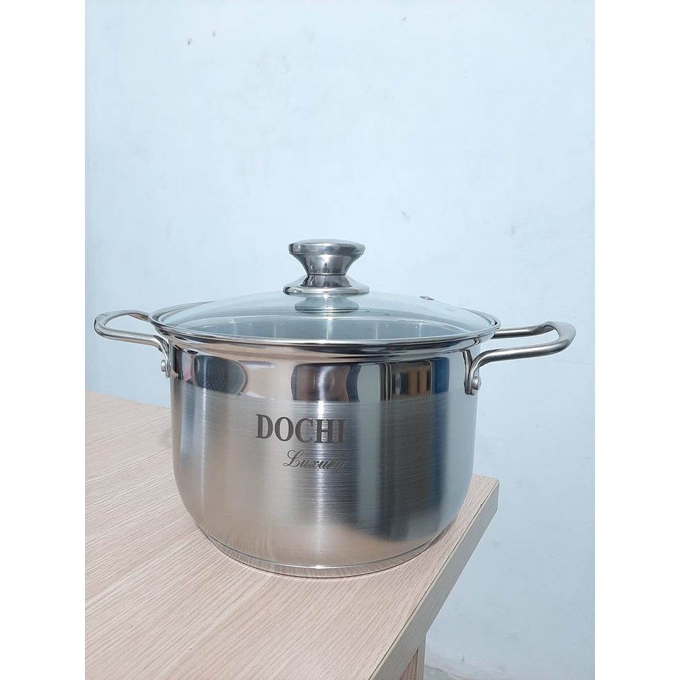 [Giảm Giá Sốc] Nồi Inox 5 Đáy Thân Cao DOCHI LUXURY SIZE 20cmx13cm - giadung2020 - 2021