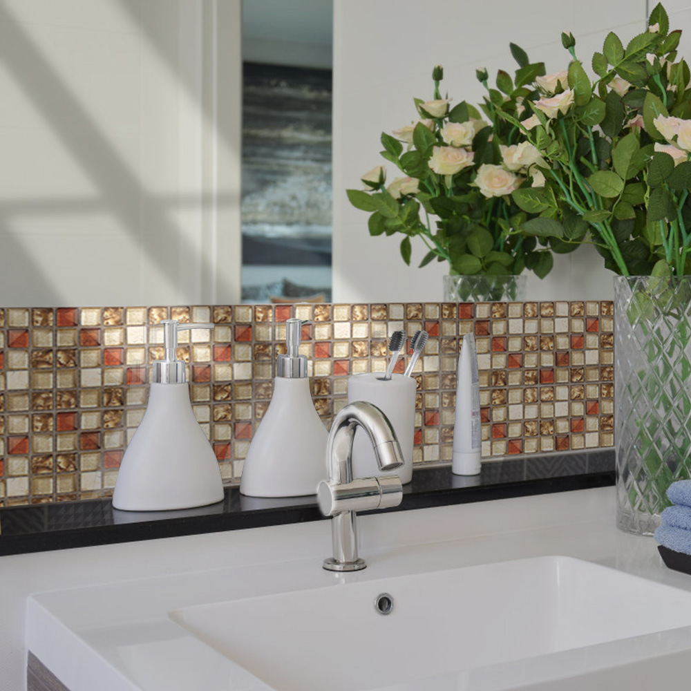 Bộ 20 Miếng Dán Tường Trang Trí Phong Cách Gạch Ốp Bắt Mắt Ấn Tượng