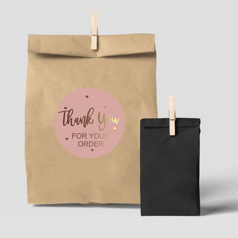 Cuộn 500 miếng dán chữ thank you trang trí thủ công