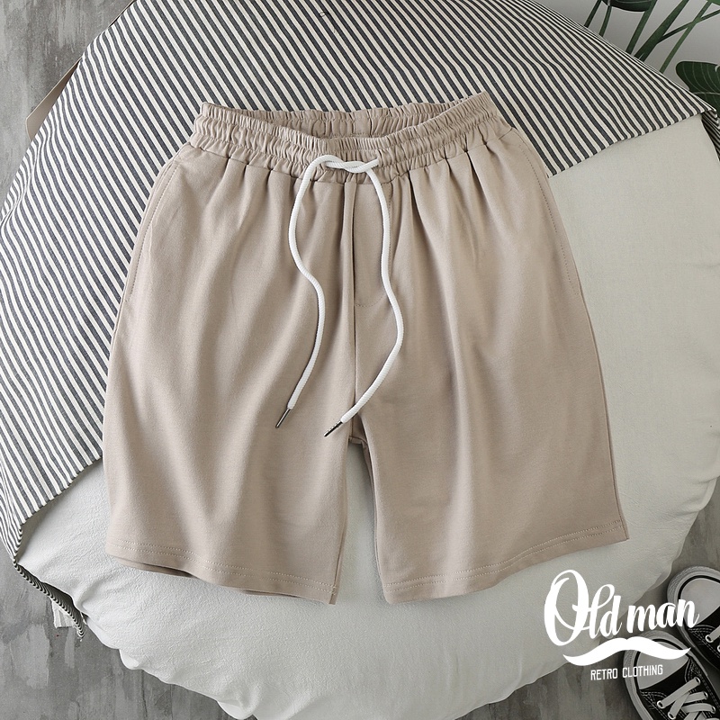Quần Short Nam Basic, Quần Basic Unisex Quần Đùi Ngố Thể Thao  Trơn Chất Thun Có Dây Chun, Vải Thoáng Mát