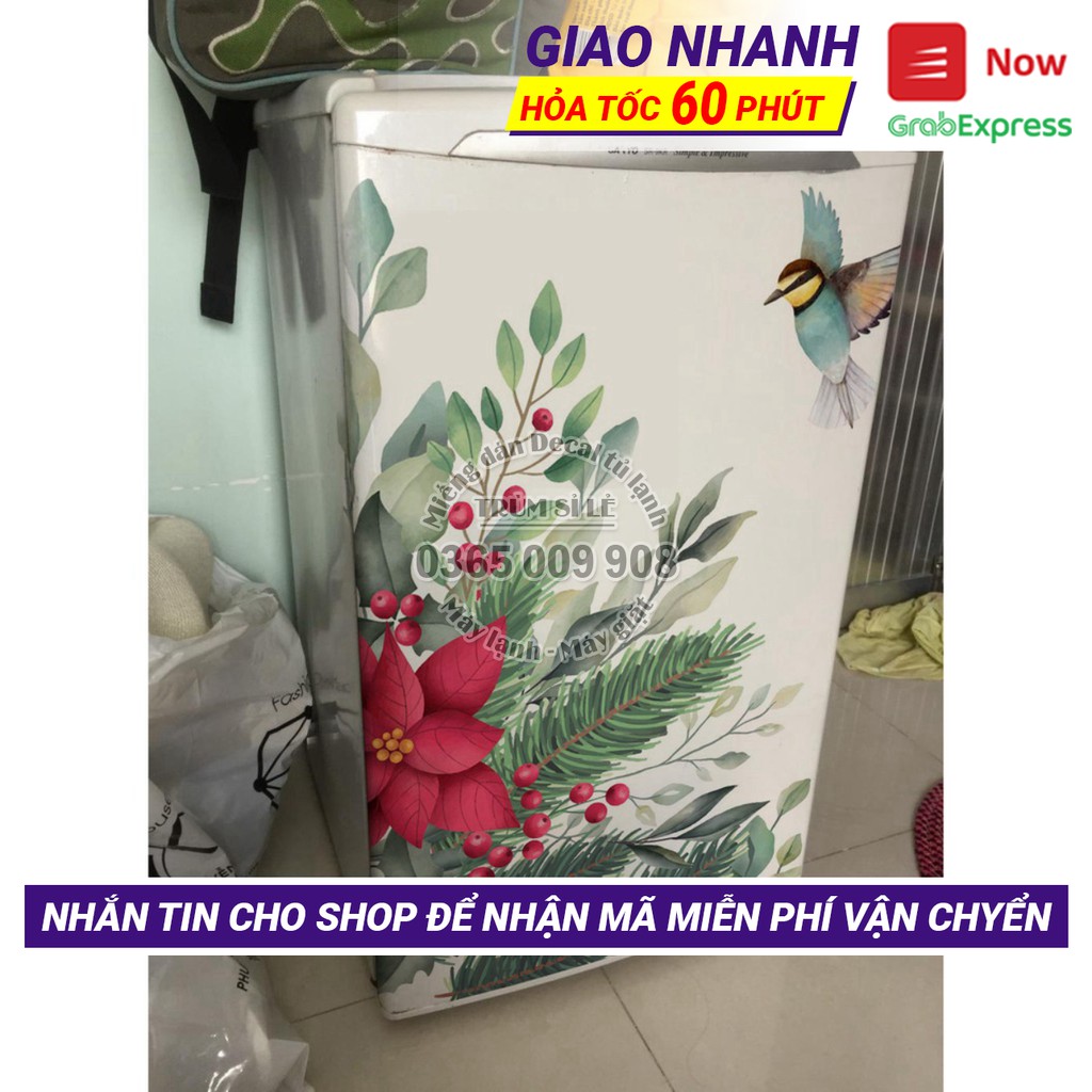 Miếng dán tủ lạnh mini Hoa Trạng Nguyên (Chất liệu cao cấp siêu bền)