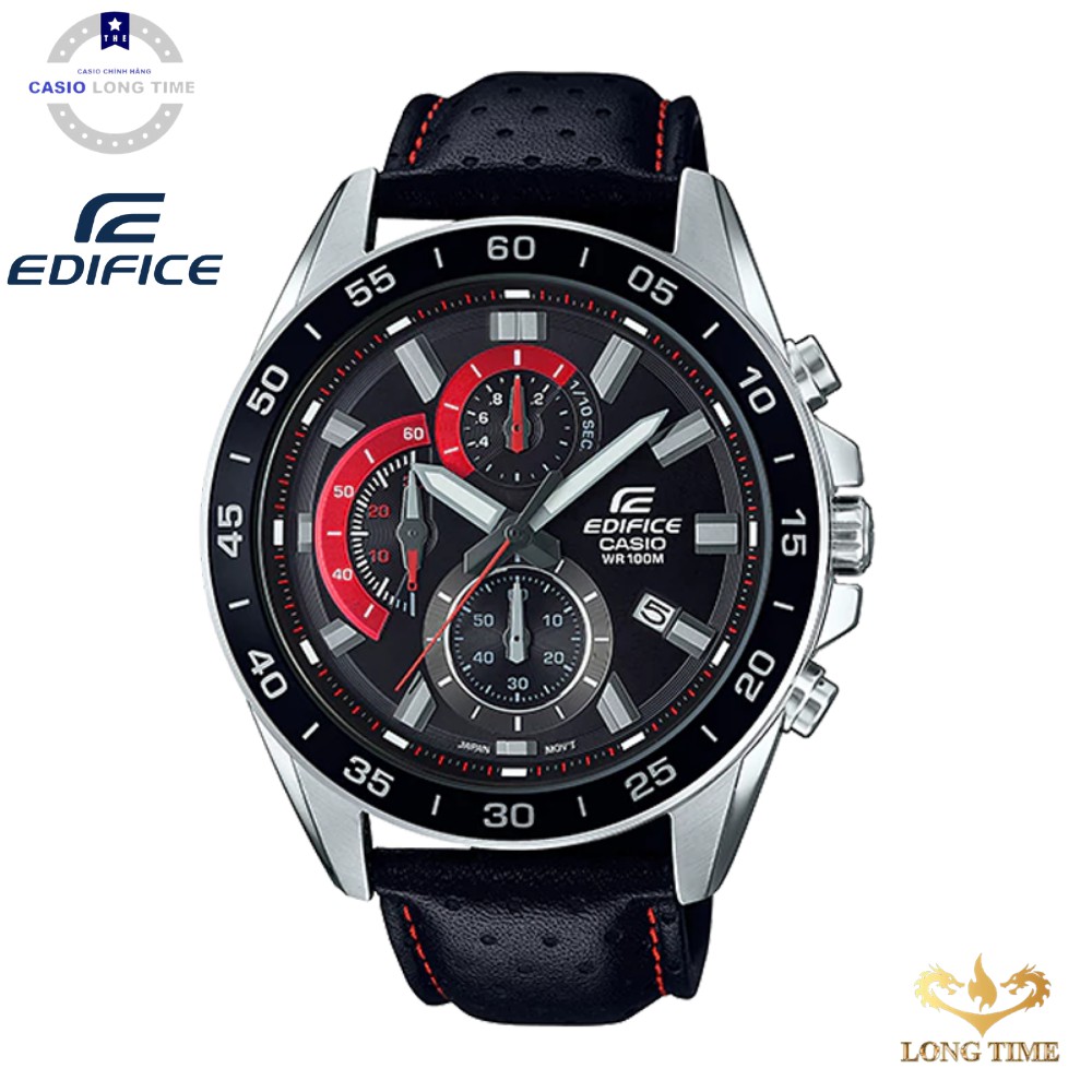 Đồng Hồ Nam Casio Edifice EFV-550L-1AV Dây Da Thật - Nền Mặt Màu Đen - Chính Hãng , bảo hành 12 tháng