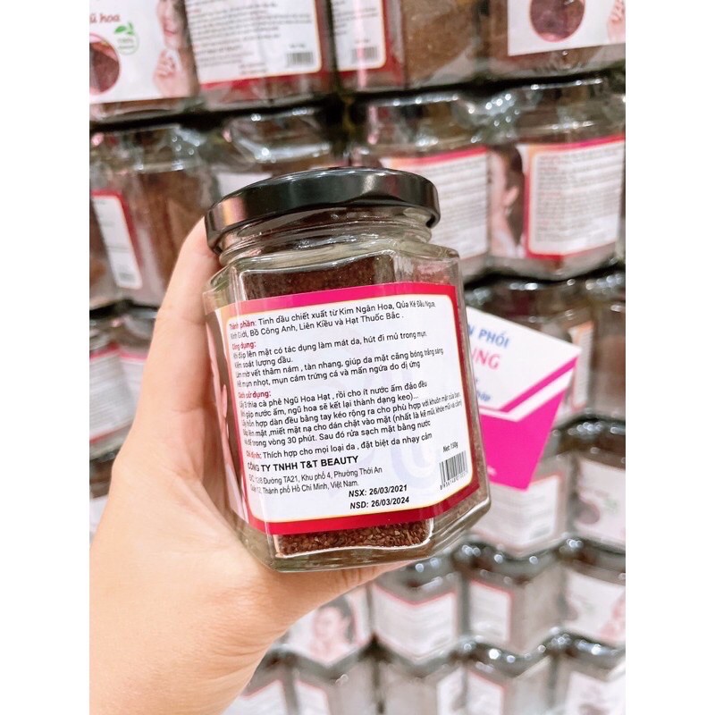 Hạt ngũ hoa (Hạt đình lịch) đắp mặt nạ hủ 150g