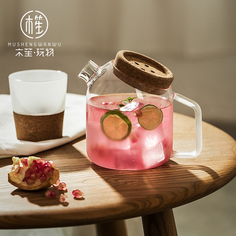 Bình trà/ bình nước thuỷ tinh Borosilicate kiểu Nhật độc đáo full size 250ml, 450ml, 750ml