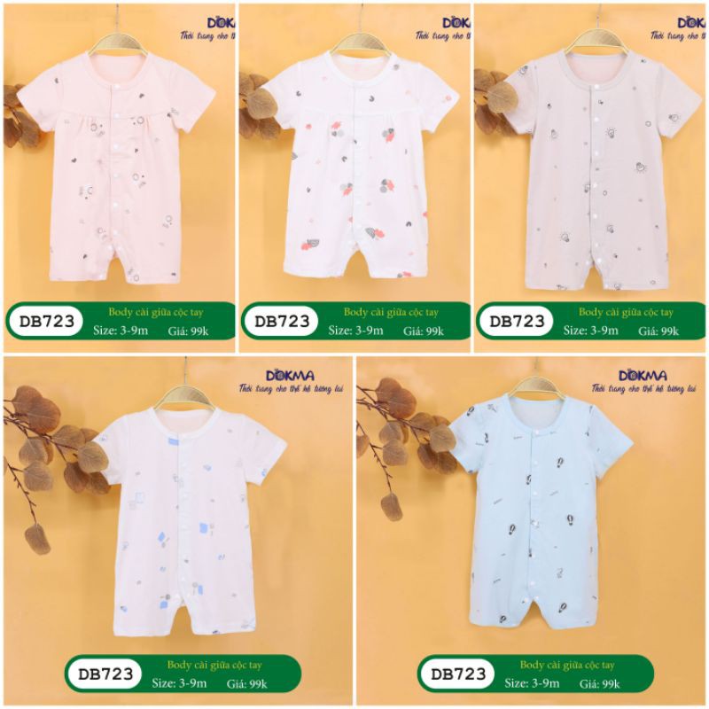 3-9M Body cài giữa cộc tay sợi tre mềm mát Dokma DB723