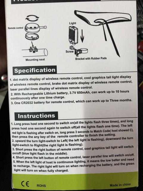 Đèn xi nhan dành cho xe đạp thể thao