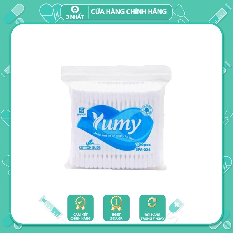 Tăm Bông Y Tế Người Lớn Yumy (100 que)