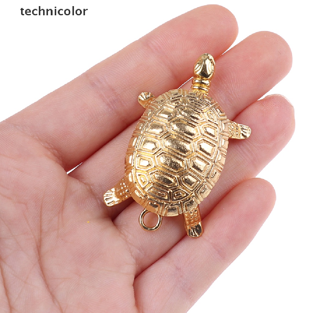 Tượng Rùa May Mắn Màu Vàng Đồng Phong Thủy Trang Trí Nhà Cửa / Văn Phòng