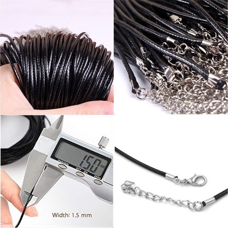 Bộ 10 Dây Da Bện Nhiều Màu Sắc Dùng Làm Trang Sức Diy