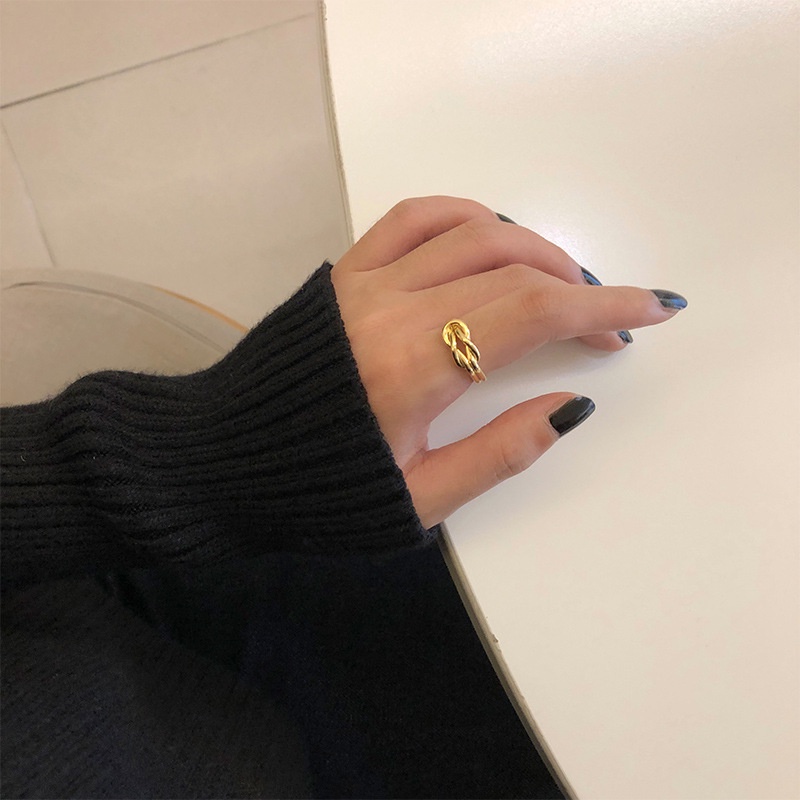 Nhẫn Thời Trang Kiểu Thắt Nút Phong Cách Hipster Hàn Quốc Cho Nữ