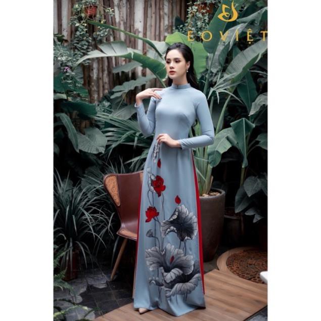áo dài đi lễ đi chùa được may cổ 2 phân tay lỡ