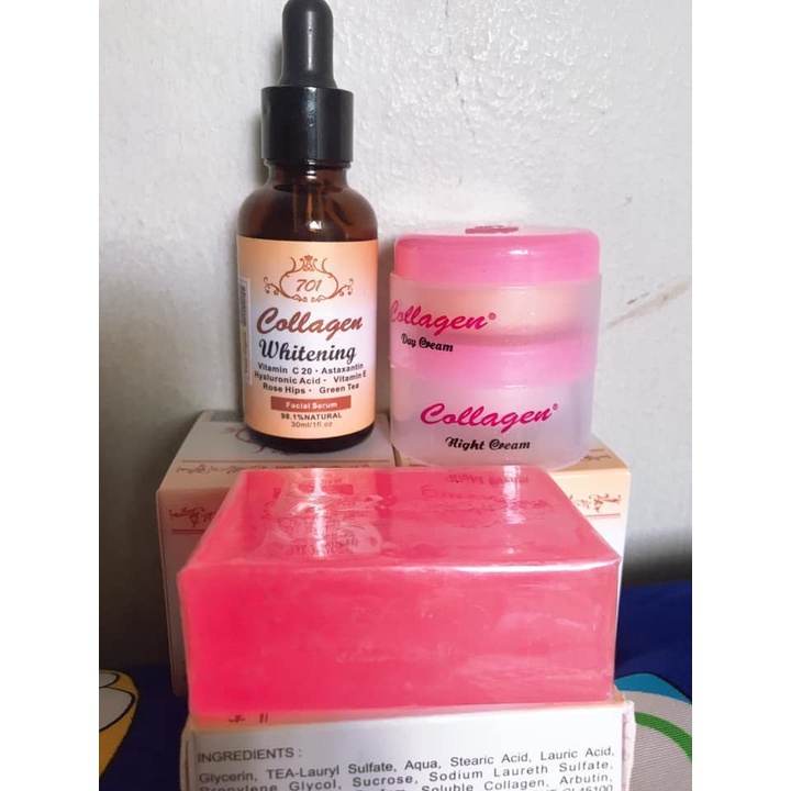 COMBO KEM VÀ SERUM COLLAGEN PLUS VIT E DƯỠNG TRẮNG DA