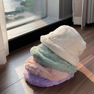 Nón lông mềm neenee fur bucket hat có sẵn 6 màu