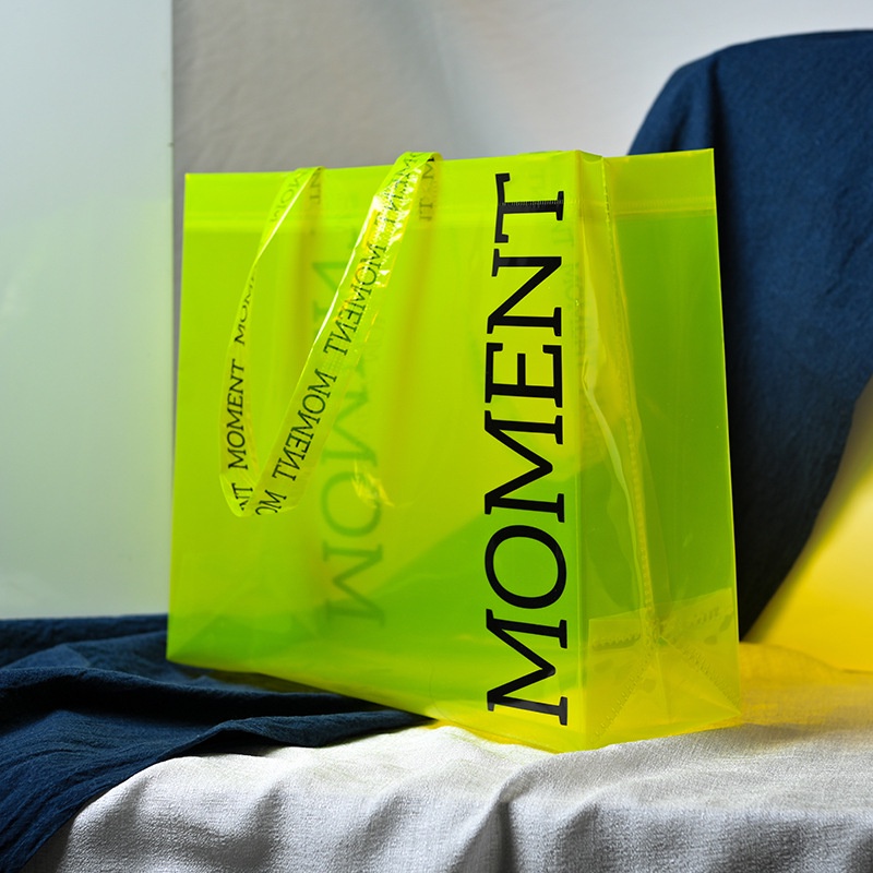 Túi xách nữ trong suốt đeo vai trẻ trung cá tính in chữ Moment