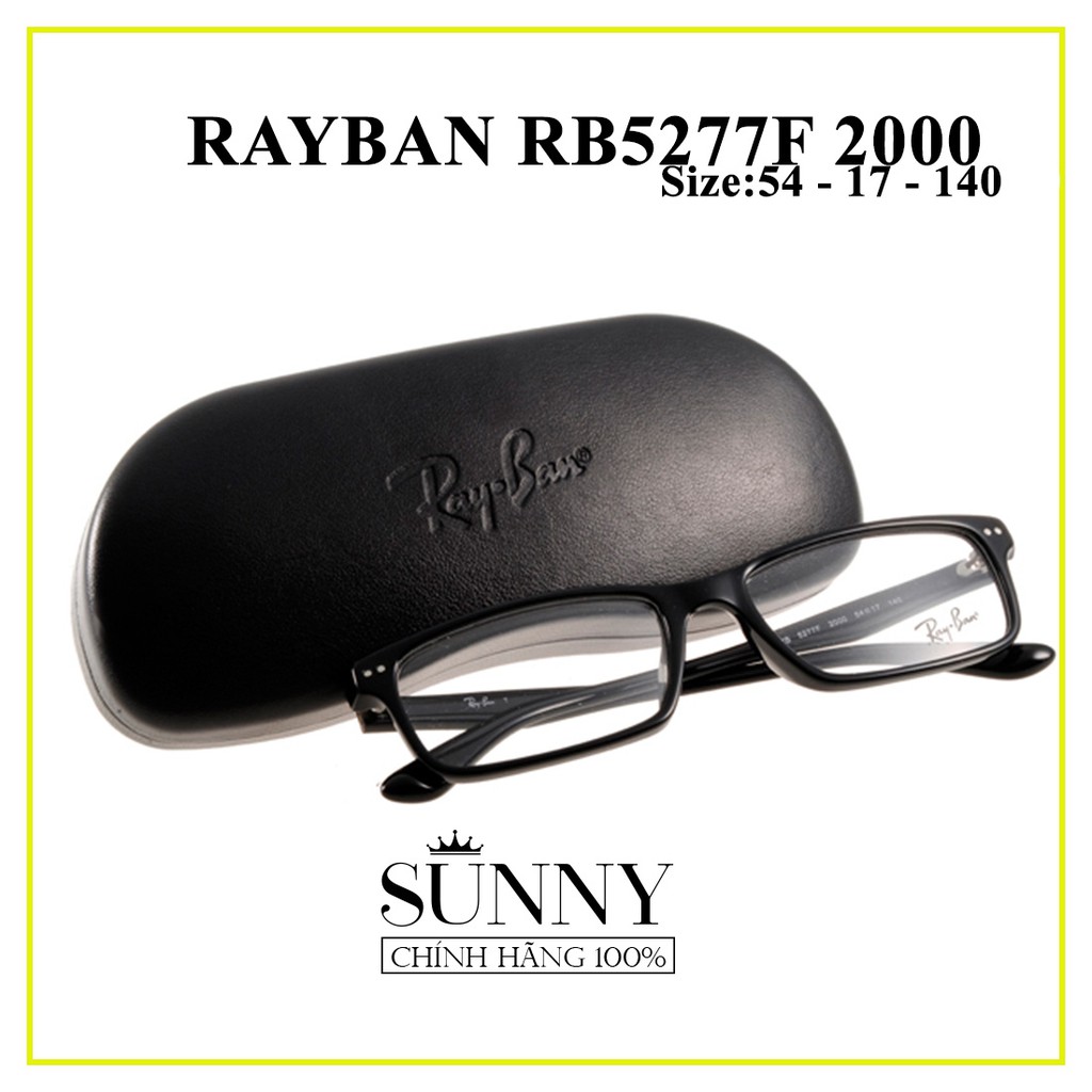 Gọng kính rayban RB5277F-2000 kèm tem thẻ bảo hành chính hãng, bảo hành toàn quốc