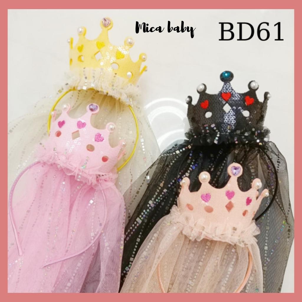 Bờm vương miện lấp lánh, bờm công chúa đáng yêu cho bé gái BD61 Mica Baby