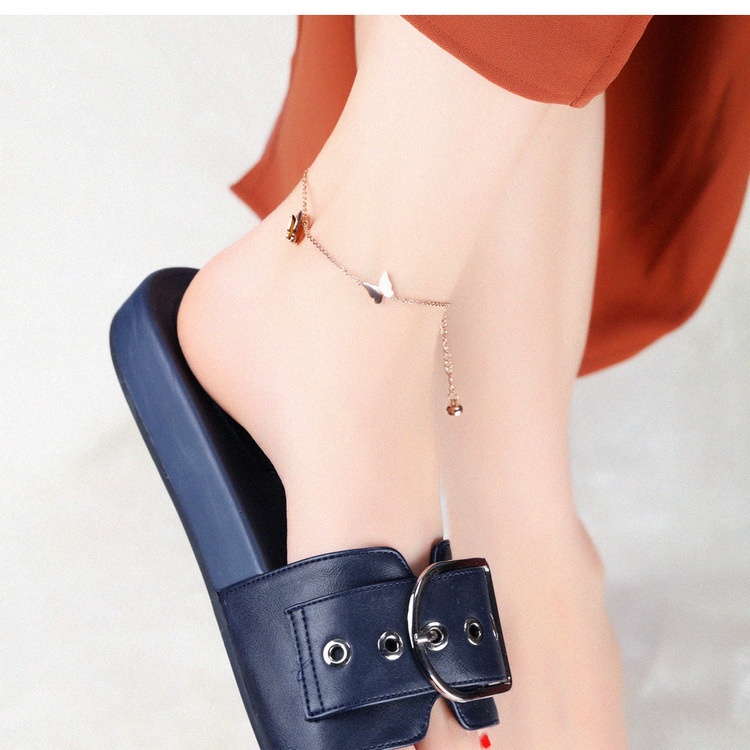 Lắc chân titan bướm phun cát màu vàng TT4706 - CAM KẾT KHÔNG GỈ, KHÔNG BAY MÀU - BẢO HÀNH 12 THÁNG.