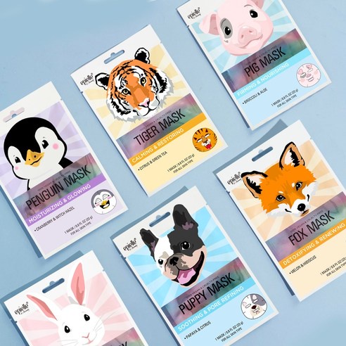 Set 12 mặt nạ dưỡng da Epielle hình thú ngộ nghĩnh