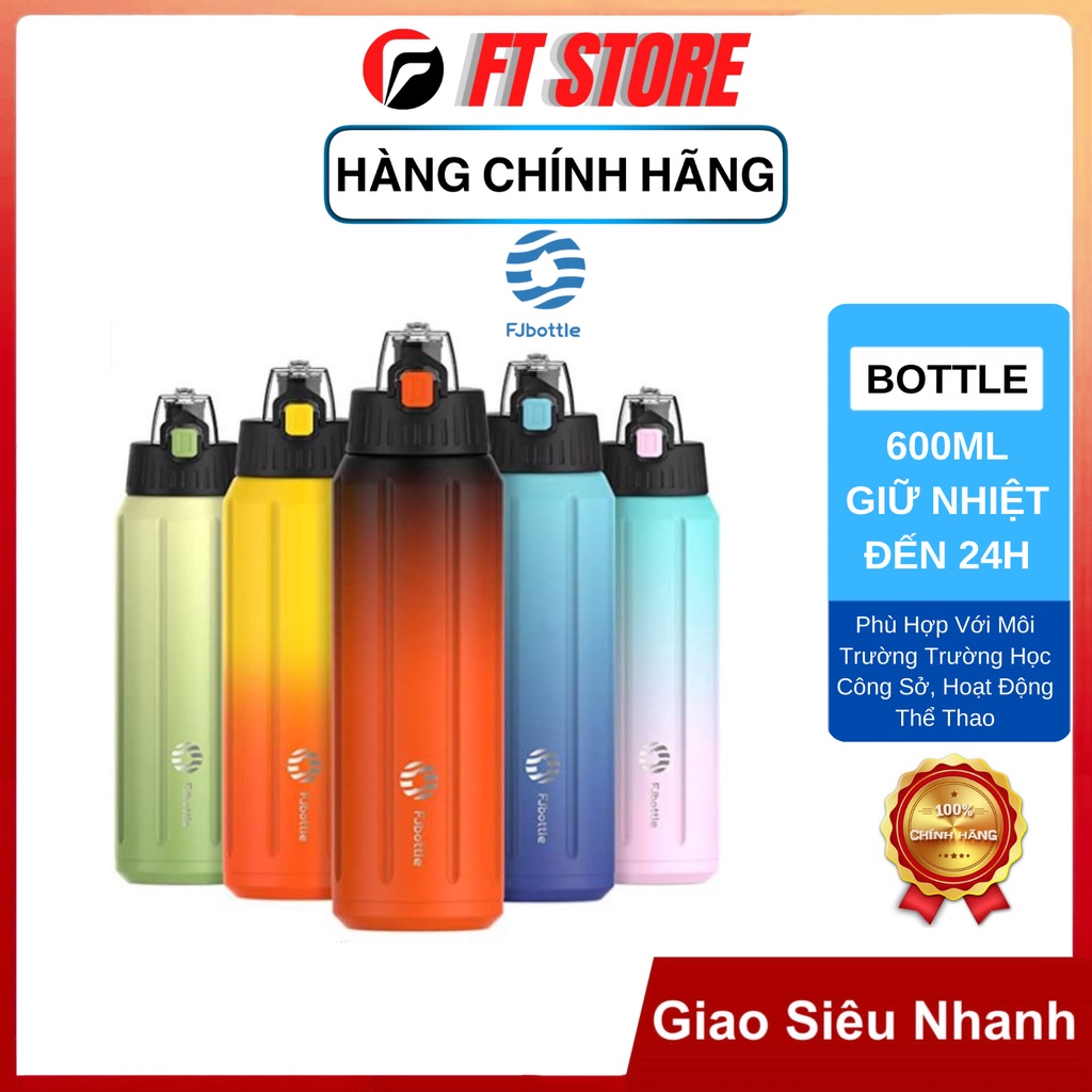 [GIAO HÀNG NHANH] Bình giữ nhiệt thể thao Fjbottle 600ml