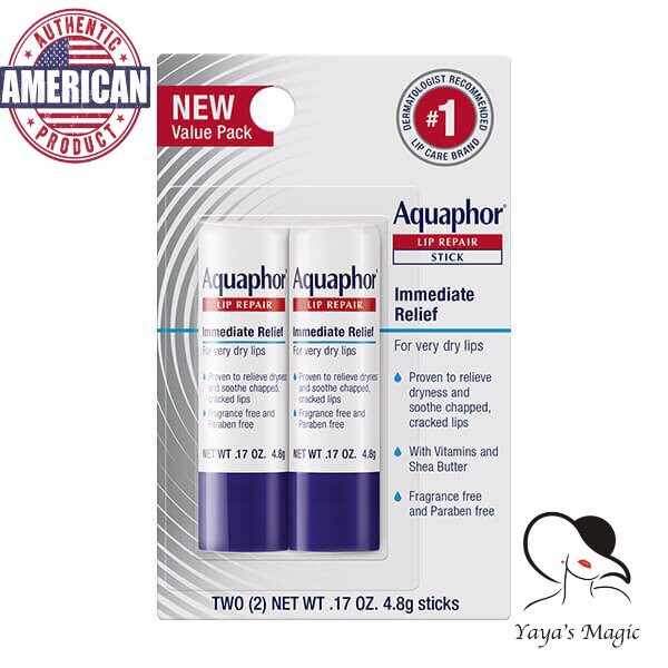 (Bill US) Son dưỡng môi chống khô nẻ Aquaphor Lip Repair Stick