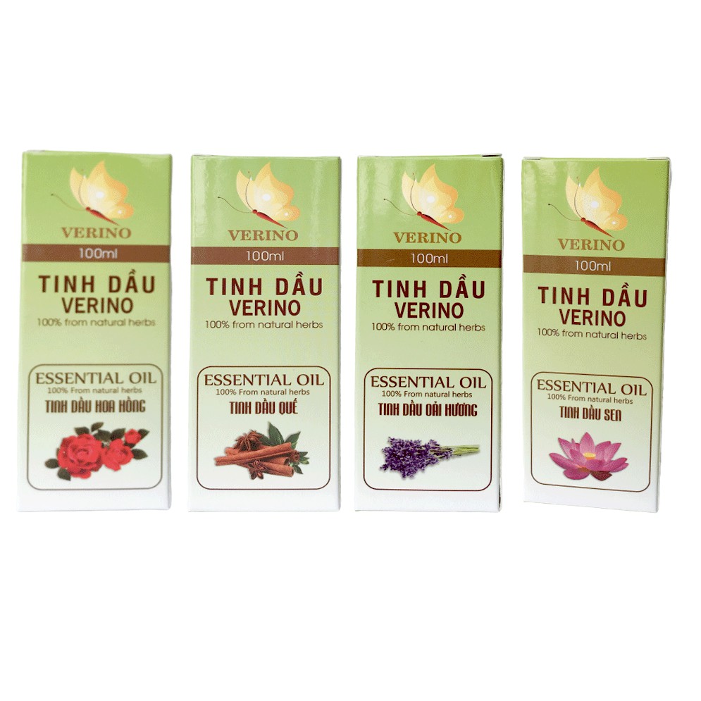 Tinh Dầu Verino Nguyên Chất Có Kiểm Định TÙY CHỌN Mùi chai 100ml