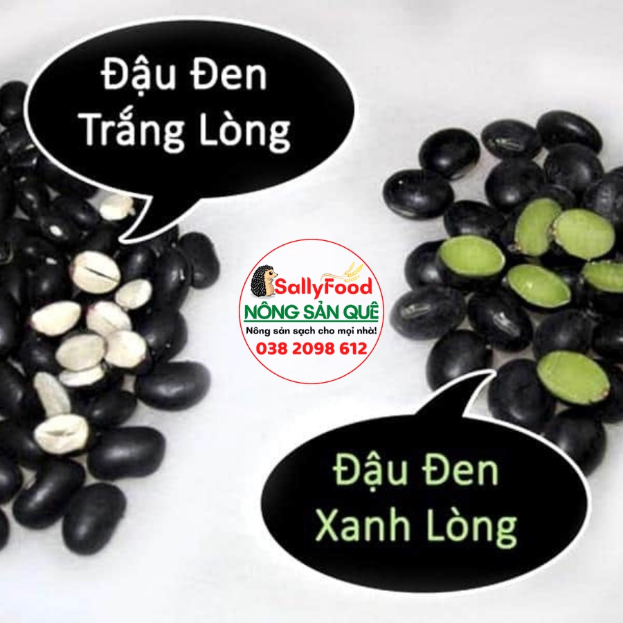 Đậu Đen Xanh Lòng Hữu Cơ SallyFood 1kg Đỗ Đen Xanh Lòng Sạch Không Chất Bảo Quản Giống Thuần Chủng - Shop Nông Sản Quê