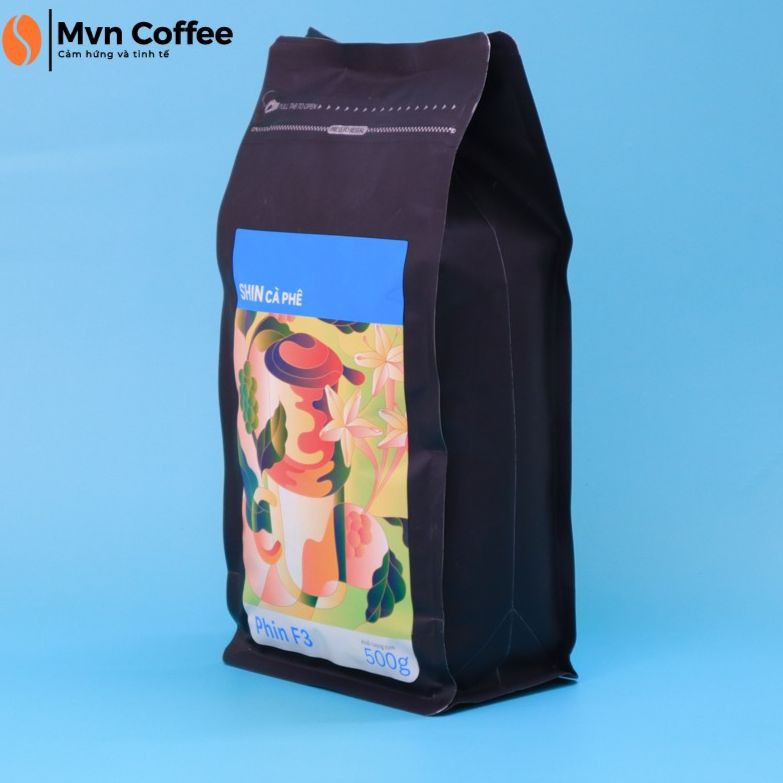 Cà phê mộc, nguyên chất rang xay 500g và 1 Kg Shin Cà Phê - Phin F3 - Mvn Coffee