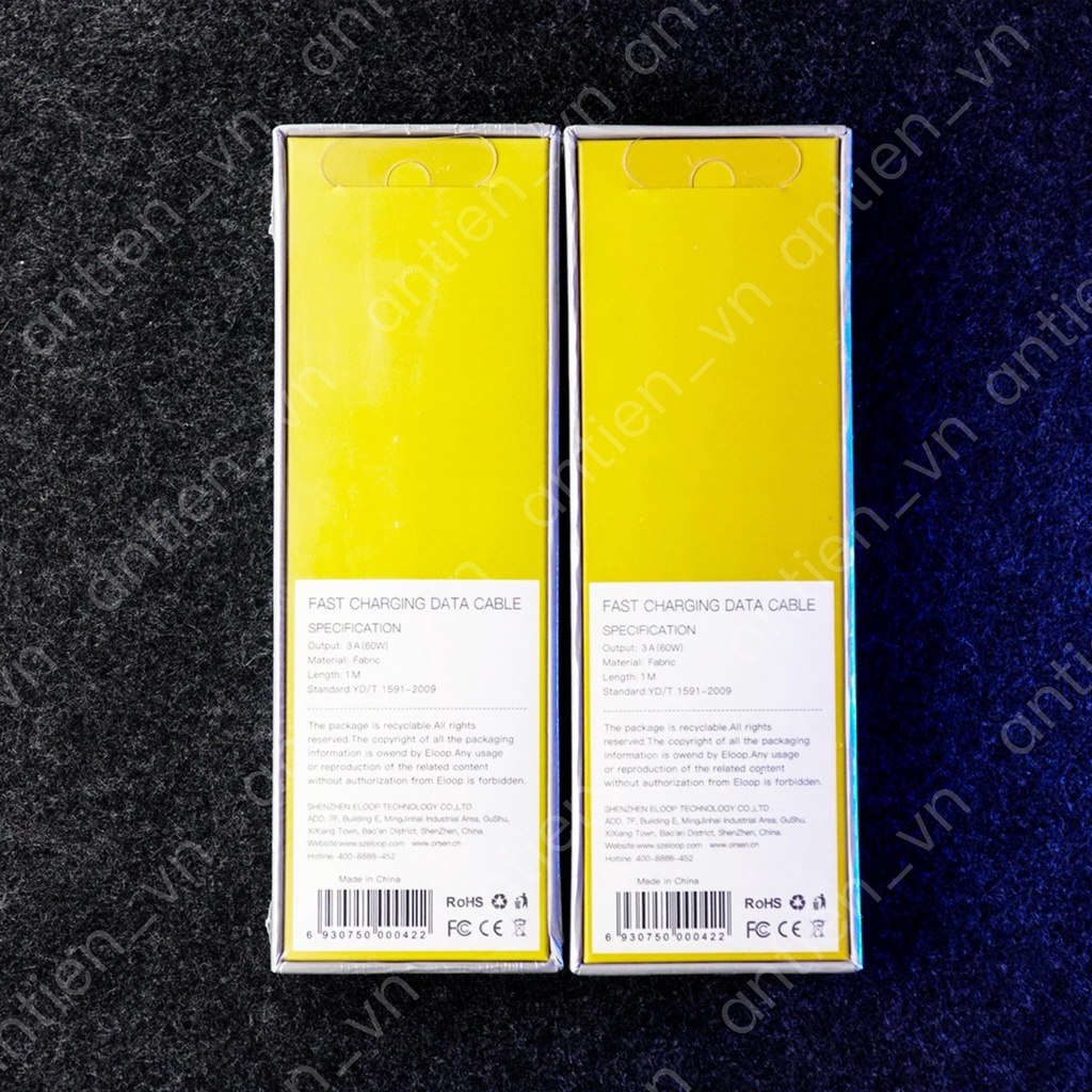 Cáp sạc type C to Type C Eloop S53 || Hàng chính hãng BH 12 tháng