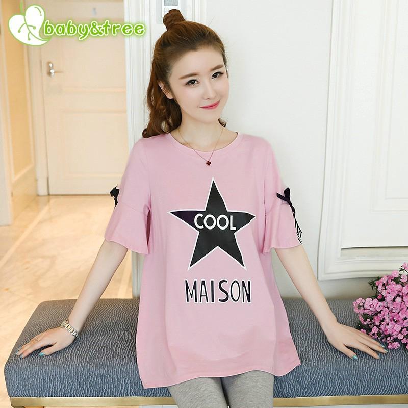 Áo thun tay ngắn cho bà bầu