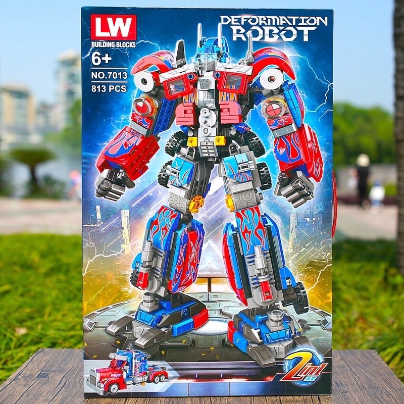 LẮP GHÉP NONLEGO ROBOT TRANSFORMER OPTIMUS - BUMBLEBEE LW 7013 7014