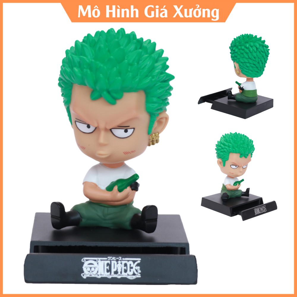 Mô Hình Roronoa Zoro Chibi lắc đầu - Trang trí taplo ô tô - Trang trí bàn học bàn , bàn làm việc - Kê Điện Thoại