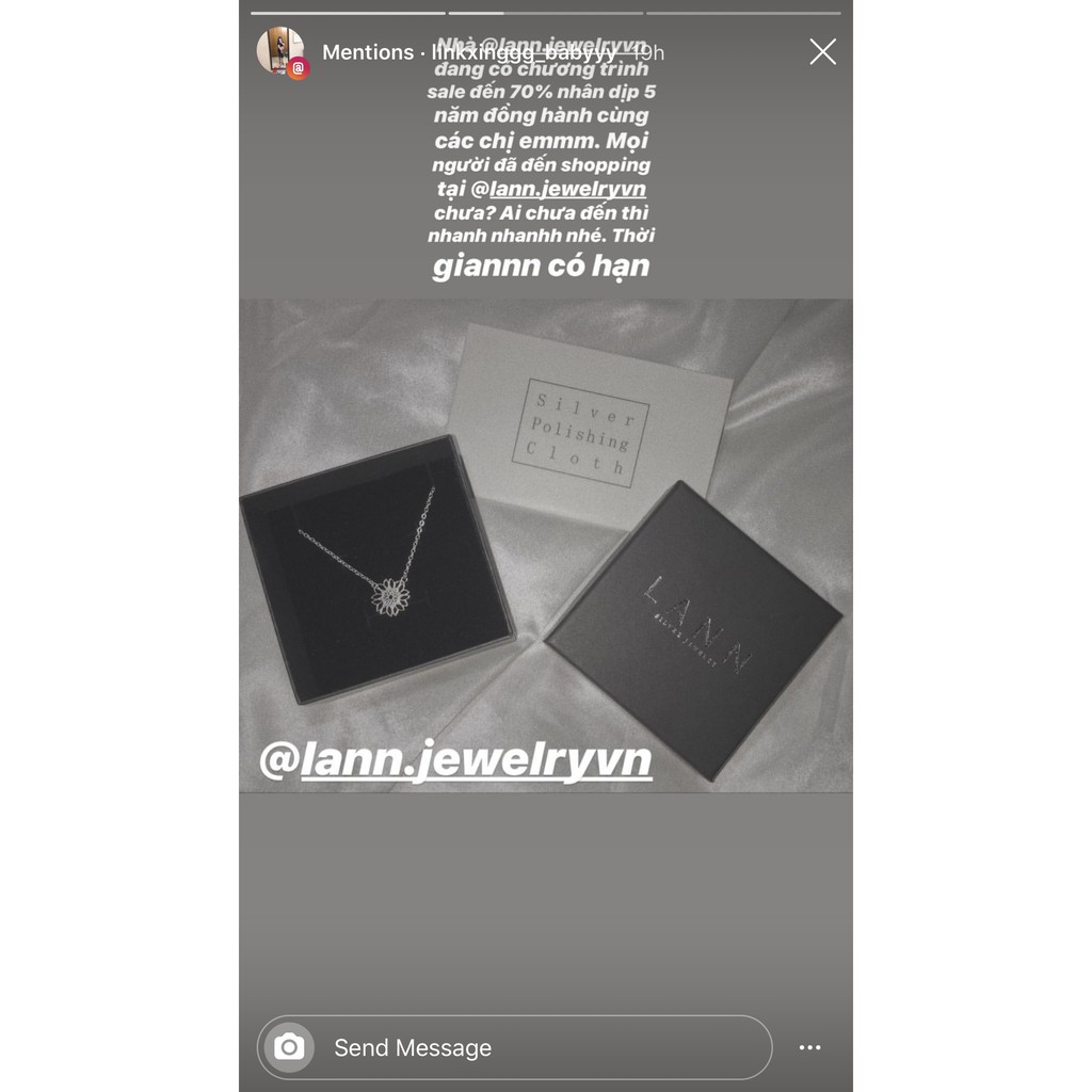 Lắc chân hoa tuyết hạt tròn cách S925 LANN | BigBuy360 - bigbuy360.vn