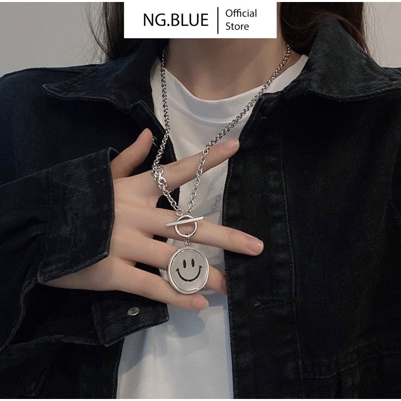 Vòng cổ mặt cười xoay phong cách hiphop cho cặp đôi (VC22).