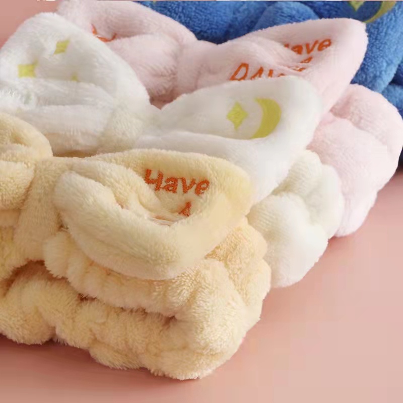 Băng đô SEAGLOCA kiểu nơ họa tiết thêu dễ thương