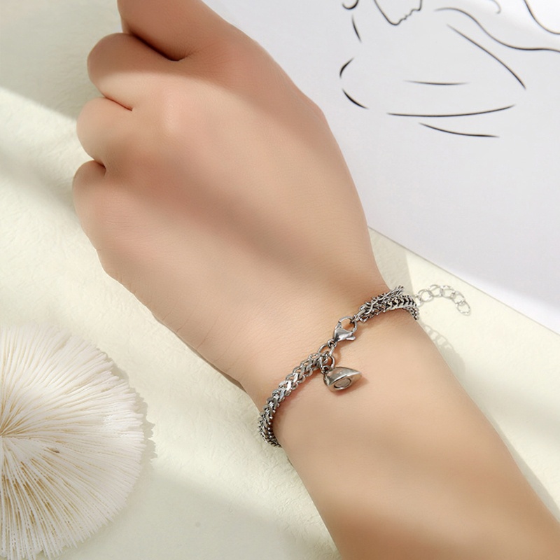 1 Cặp Vòng Tay Tình Bạn Mặt Trái Tim Cho Cặp Đôi