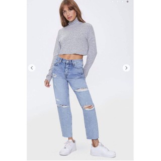 áo thun F21 crop top tay dài