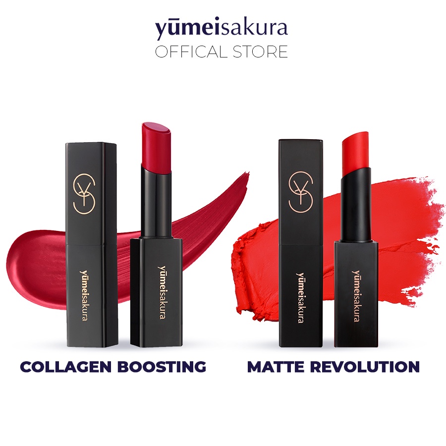 Combo Son Khóa Màu Siêu Dưỡng - Dòng Collagen Boosting - Matte Revolution Yumeisakura