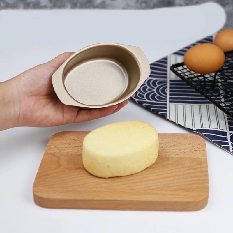 Khuôn Oval mini chống dính màu vàng