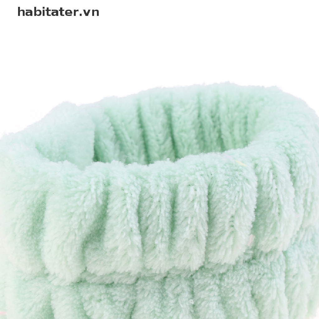 1 Dây Đeo Cổ Tay Màu Trơn Thấm Hút Tốt Tiện Dụng Khi Rửa Mặt / Chạy Bộ