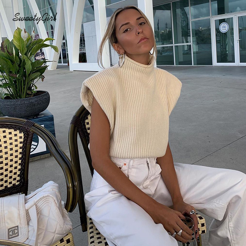Áo len ngắn tay cổ cao thiết kế thời trang cho nữ