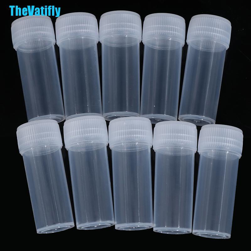 Bộ 10 Ống Nhựa Kiểm Tra Mẫu Thử Có Nắp Tiện Dụng