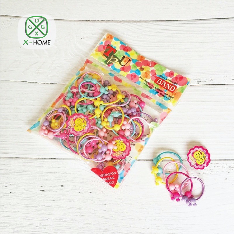 Túi set 50 dây buộc tóc cho bé gái