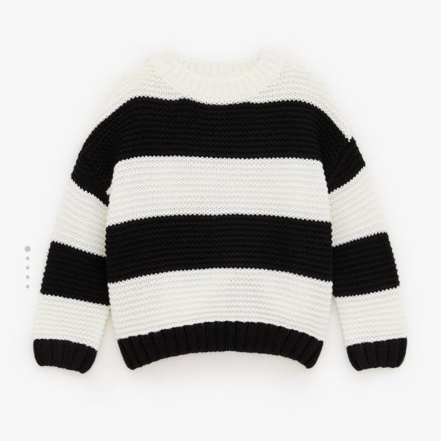 Áo len kẻ zara bé gái