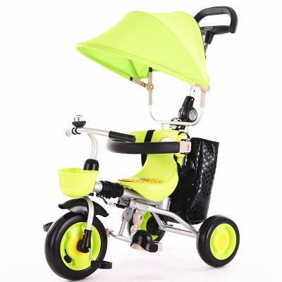 Xe đạp trẻ em xe đẩy 3 bánh có cán xoay có ô che xe tập cho bé 1 đến 6 tuổi xe đẩy kiểu mới