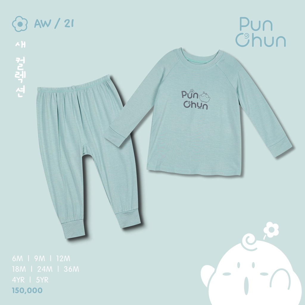 Punchun bộ dài tay raglan cho bé AW2021D08